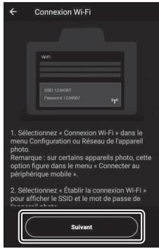 NIKON Z5+24-50MM+FTZ - Périphérique mobile : reprenez le périphérique mobile et touchez [Suisant]. - 1