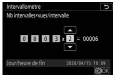 NIKON Z5+24-50MM+FTZ - - Choisissez le nombre de prises de vues par intervalle. - 3