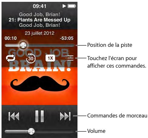 APPLE iPD NANO 16GB WH/SLV - Contrôle de la lecture des podcasts, livres audio et collections iTunes U - 1