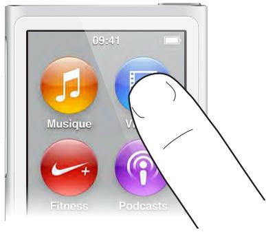 APPLE iPD NANO 16GB WH/SLV - Toucher et toucher deux fois - 1