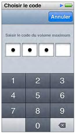APPLE iPD NANO 16GB WH/SLV - Réglage de la limite de volume maximum - 1