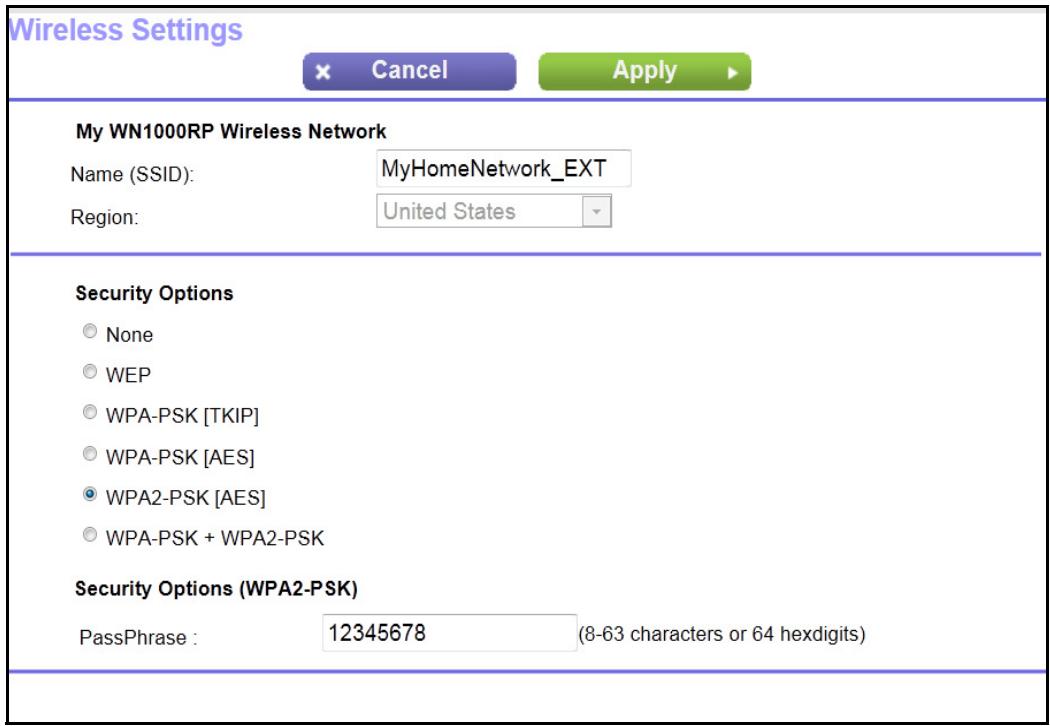 NETGEAR REPETEUR N150FR - To change the wireless settings for the booster network: - 1