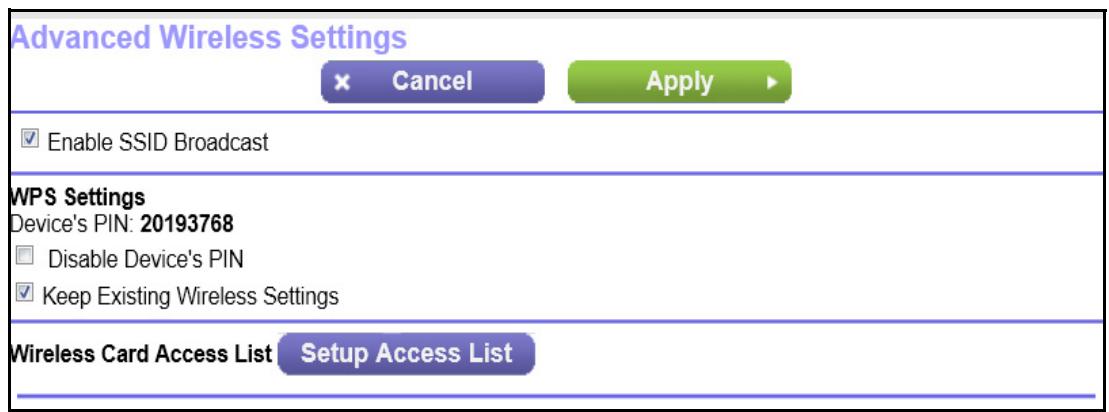 NETGEAR REPETEUR N150FR - To view or change advanced wireless settings: - 1
