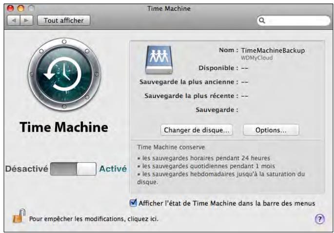 WESTERN DIGITAL MY CLOUD 3TO - Pour configurer Time Machine pour la sauvegarde de fichiers sur votre apparéil WD My Cloud : - 3