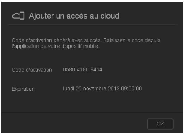 WESTERN DIGITAL MY CLOUD 3TO - Pour générer un code d'activation pour un ou plusieurs appareils mobiles d'utilisateur : - 1