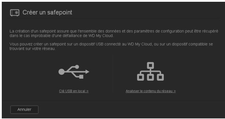 WESTERN DIGITAL MY CLOUD 3TO - Pour creator un point de restauration pour votre apparéil WD My Cloud : - 3