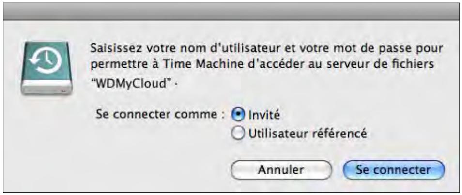 WESTERN DIGITAL MY CLOUD 3TO - Pour configurer Time Machine pour la sauvegarde de fichiers sur votre apparéil WD My Cloud : - 5