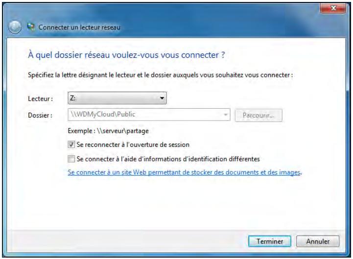WESTERN DIGITAL MY CLOUD 3TO - Connexion du lecteur (Windows) - 1