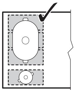 SMEG SI1F7845B - Bonne position du récipient : - 1