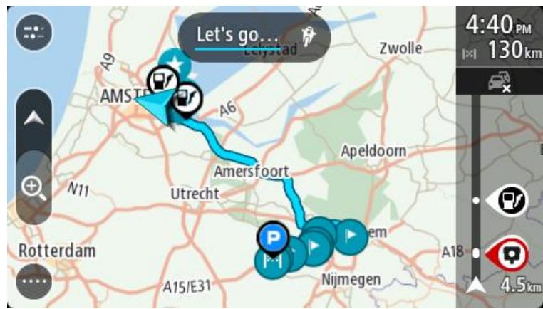 TOMTOM GO 6200 - Se rendre à un arrêt d'un parcours enregistré - 4