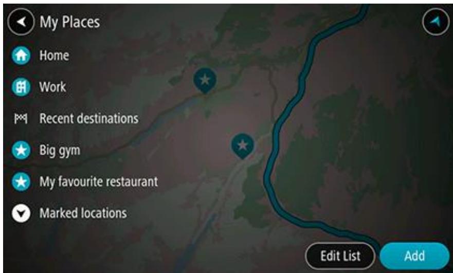 TOMTOM GO 6200 - Sélectionnez Mes destinations. - 2