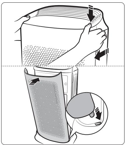SAMSUNG AX60R5080WD - Nettoyage et séchage du panneau avant - 1