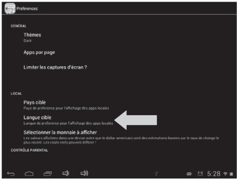 LEXIBOOK MFC195FRY - - Changer la langue du lexibook® market premium - 2