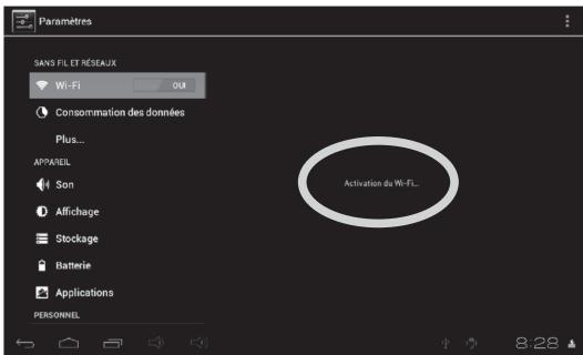 LEXIBOOK MFC195FRY - Comment activer la fonction wifi de la tablette - 5