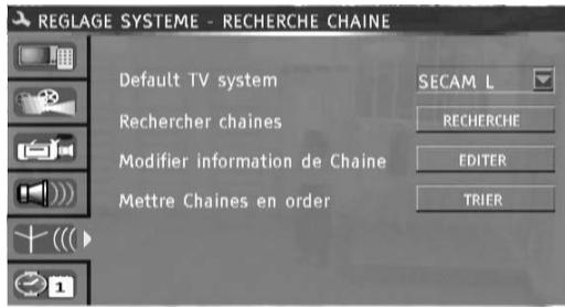 PACKARD BELL EDR 2000 - Recherche des chaînes TV - 1