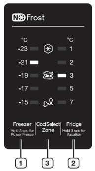 SAMSUNG RB34J3515S9 - UTILISATION DU PANNEAU DE COMMANDE - 1