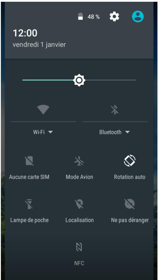 CROSSCALL TRERRER M1 CORE NOIR - Ouverture du panneau de notifications - 2