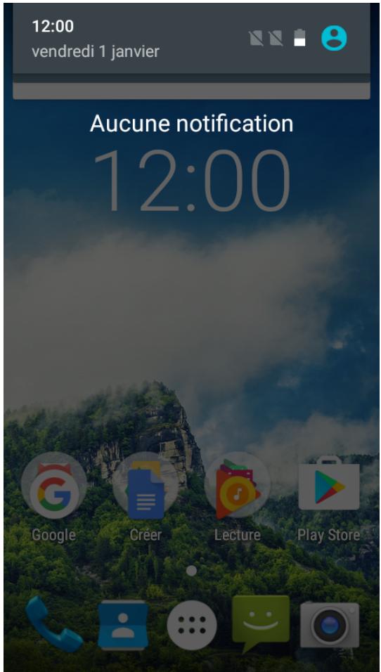CROSSCALL TRERRER M1 CORE NOIR - Ouverture du panneau de notifications - 1
