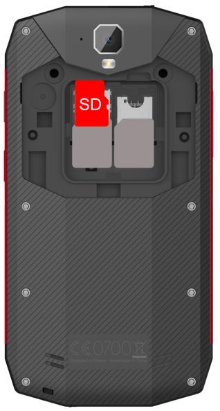 CROSSCALL TRERRER M1 CORE NOIR - Insertion de la carte SD (en option) - 1