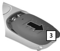 GIGASET E560 - Insertion des batteries et fermeture du couvercle des batteries - 4