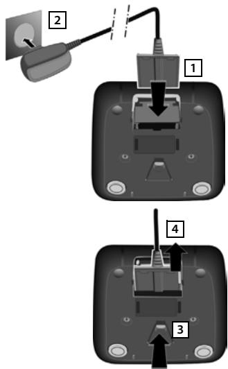 GIGASET E560 - Raccordement du chargeur (s'il est fourni) - 1
