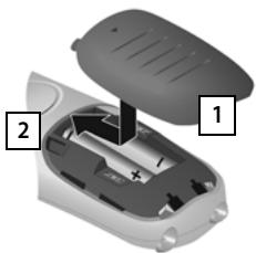 GIGASET E560 - Insertion des batteries et fermeture du couvercle des batteries - 3