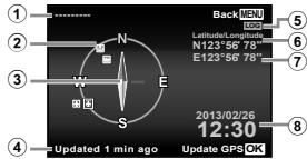 OLYMPUS KiT TG-830 - Appuyez sur la touche INFO dans l'écran de prise de vue. - 1