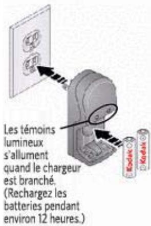 KODAK ZX1ROSE - Chargement et insertion des piles/batteries - 1