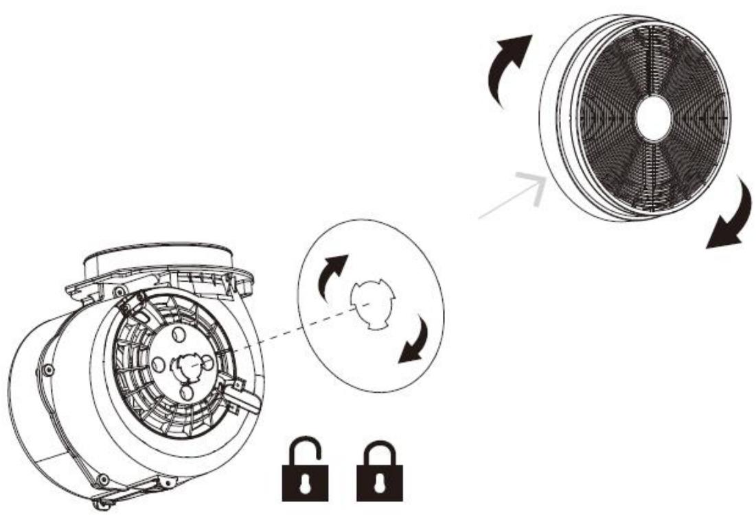SCHNEIDER SCHD6594AM - INSTALLATION ET RETRAIT DU FILTRÉ À CHARBON ACTIF - 2