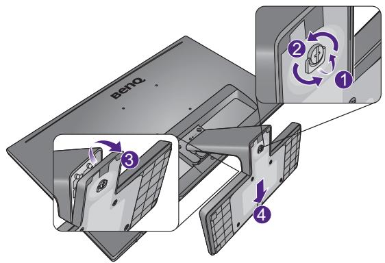 BENO GC2870H - Retirez la base du moniteur. - 2