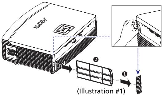 ACER H9500BD - Remplacement des filtres à poussière (Illustration #1) - 2