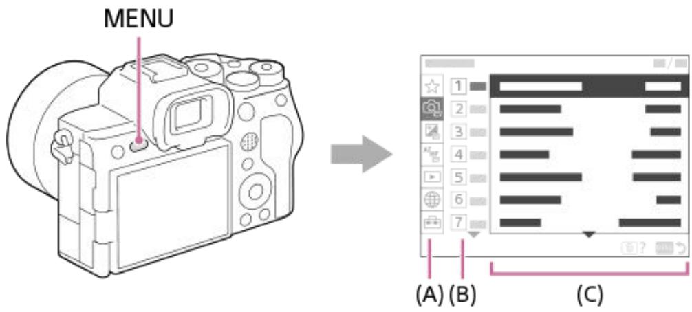 SONY alpha7siii - Utilisation du bouton MENU - 1