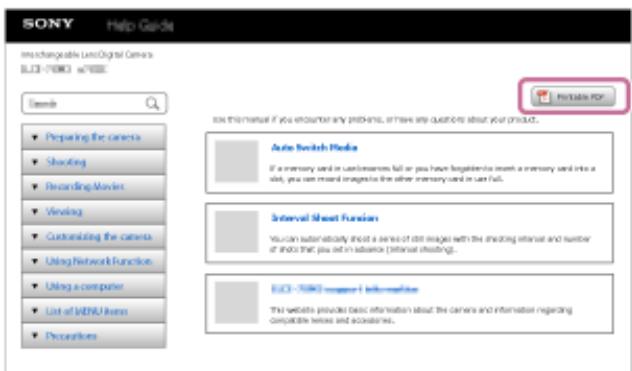 SONY alpha7siii - Impression de toutes les pages du « Guide d'aide » - 1