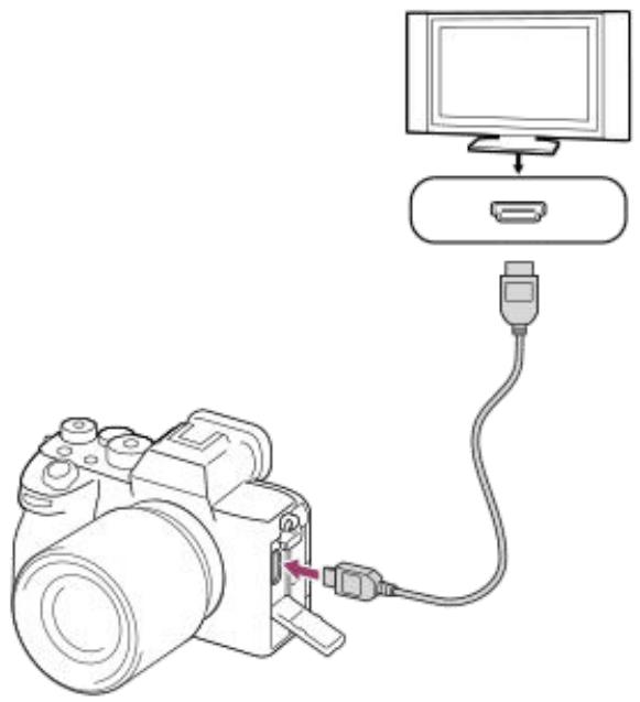 SONY alpha7siii - Affichage des images sur un téléviseur au moyen d'un cable HDMI - 1