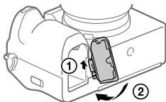 SONY alpha7siii - Pour installer le couvercle du compartment de la batterie - 1
