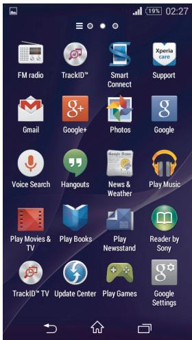 SONY XPERIA E3 BRONZE - Écran applications - 1