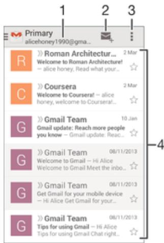 SONY XPERIA E3 BRONZE - Pour définir un message de répondeur absent du bureau dans un compte exchange active sync - 1