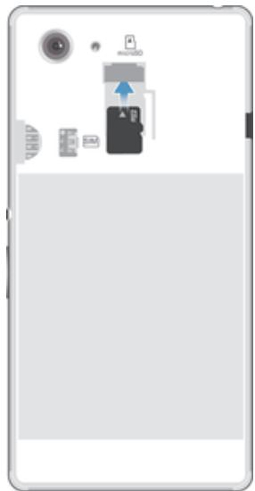 SONY XPERIA E3 BRONZE - Pour insérer une carte mémoire - 1