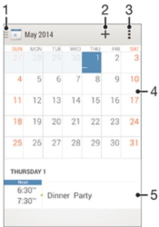 SONY XPERIA E3 BRONZE - Calendrier - 1