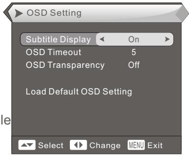 PROLINE DFV 14S - Réglage OSD - 1