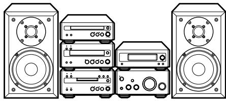 SONY MDS-SP55 - Disposition des éléments de la chaine côte à côte - 1