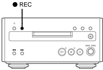 SONY MDS-SP55 - Inscription d'un numero de plaque en un point donnependant I'enregistrement - 1