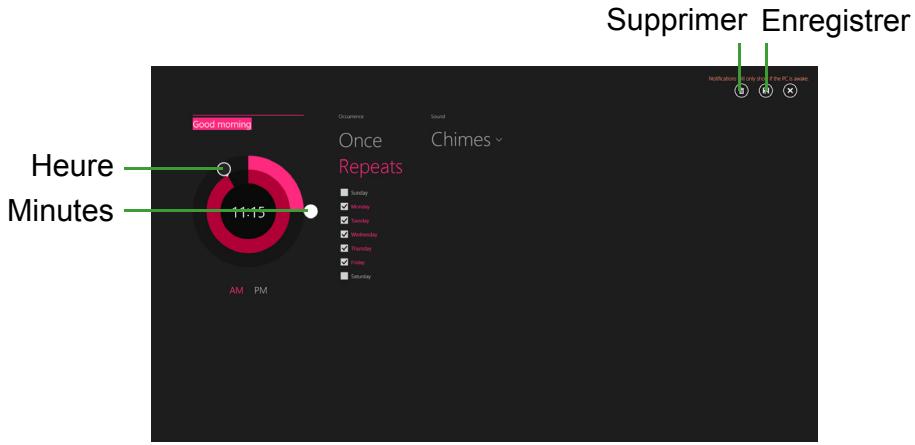 PACKARD BELL TG718M-C8KA - Comment puis-je définir l'alarme ? - 1