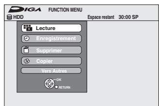 PANASONIC DMR-EX87K - Appuyez sur [FUNCTION MENU] - 1