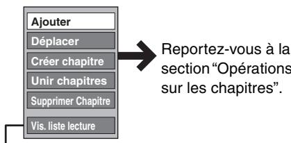 PANASONIC DMR-EX87K - Montage et lecture de listes de lecture/chapitres - 4