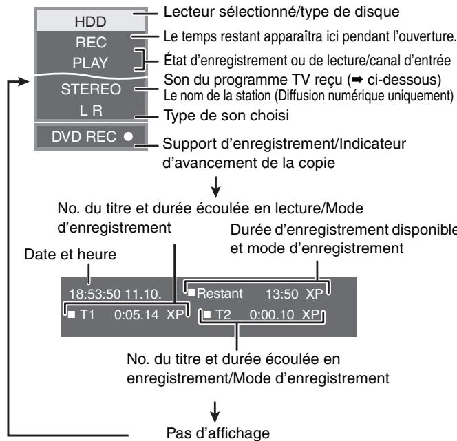 PANASONIC DMR-EX87K - Pendant la lecture ou l'enregistrement - 1