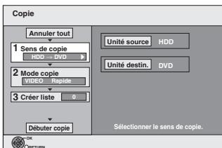 PANASONIC DMR-EX87K - Copie avec utilisation de la liste de copie - 1