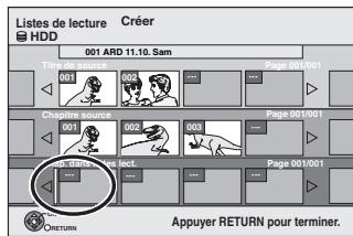PANASONIC DMR-EX87K - Appuyez sur [▲, ▲] pour sélectionner la position à laquelle insérer le chapitre et appuyez sur [OK]. - 1