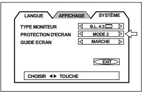 JVC HT-A9C - Déplacez le pointeur à PROTECTION D'ECRAN à l'aide des curseurs ▲/▼. - 1