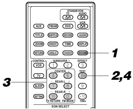 JVC HT-A9C - Réglage du niveau des enceintes - 1